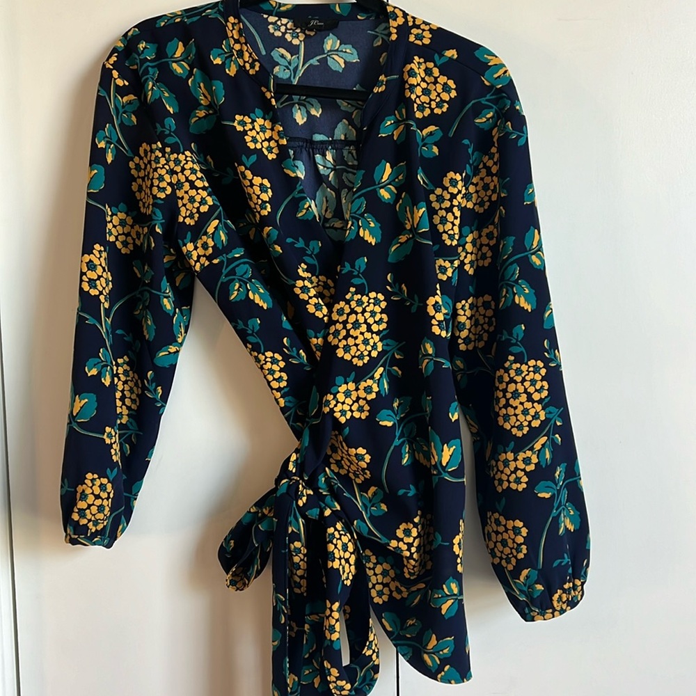 J.Crew Wrap Blouse, Large